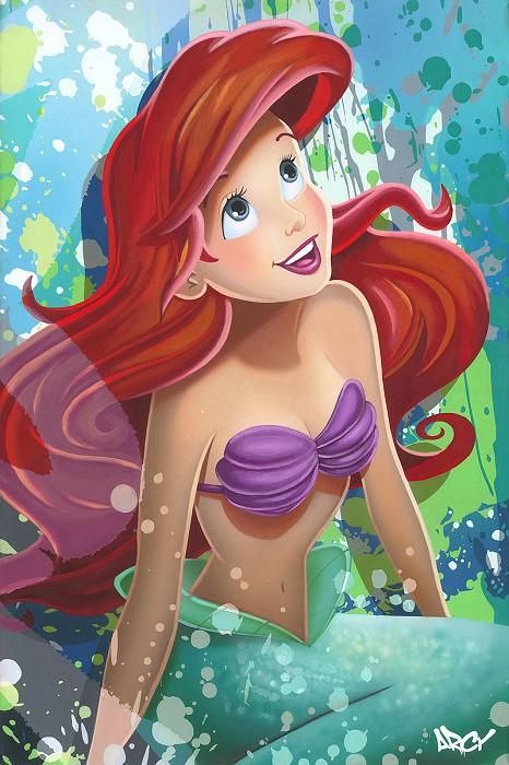 Arcy The Little Mermaid Giclee On Canvas