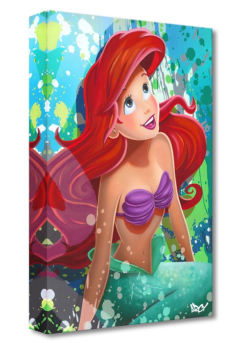 Arcy The Little Mermaid Gallery Wrapped Giclee On Canvas