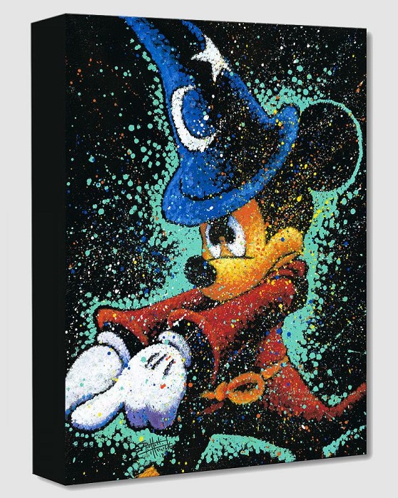 Stephen Fishwick Mickey Casts a Spell From Fantasia Gallery Wrapped Giclee On Canvas