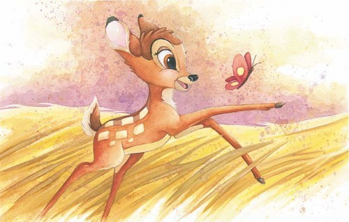 Michelle St Laurent In The Meadow - From Disney Bambi Giclee On Canvas