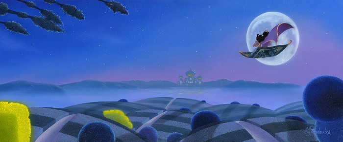 Michael Prozenza Moon Over Agrabah Hand-Embellished Giclee on Canvas