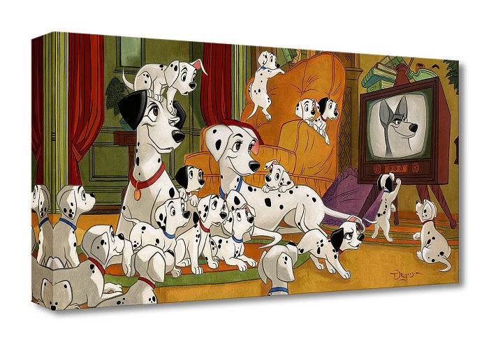 Tim Rogerson Movie Night From One Hundred and One Dalmatians Giclee On Canvas