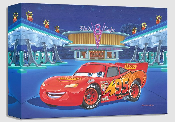 Manuel Hernandez Pit Stop at Flo's From The Movie Cars Gallery Wrapped Giclee On Canvas