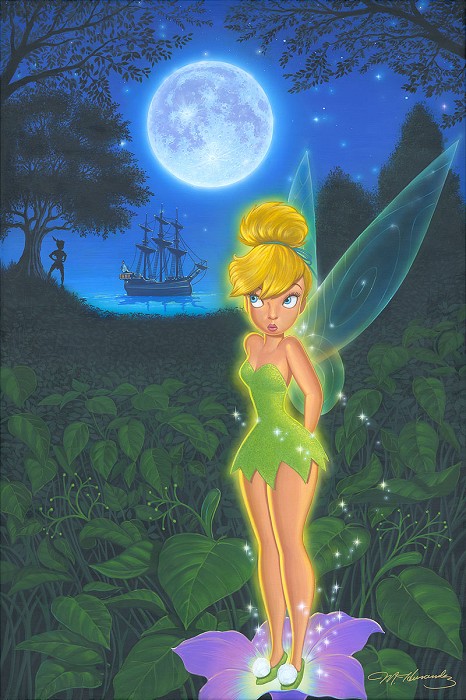Manuel Hernandez Pixie in Neverland - From Disney Peter Pan Hand-Embellished on Canvas