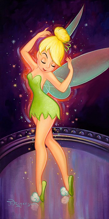 Tim Rogerson Pixie Pose Giclee On Canvas