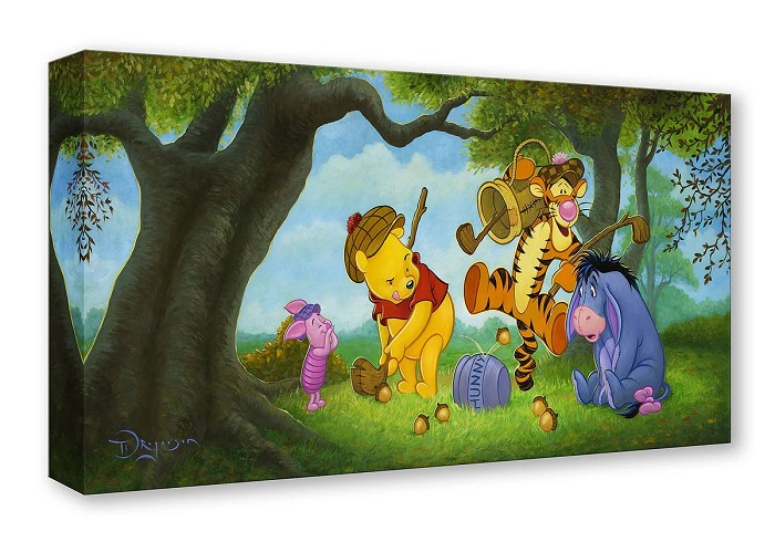 Tim Rogerson Pooh Over Par Gallery Wrapped Giclee On Canvas
