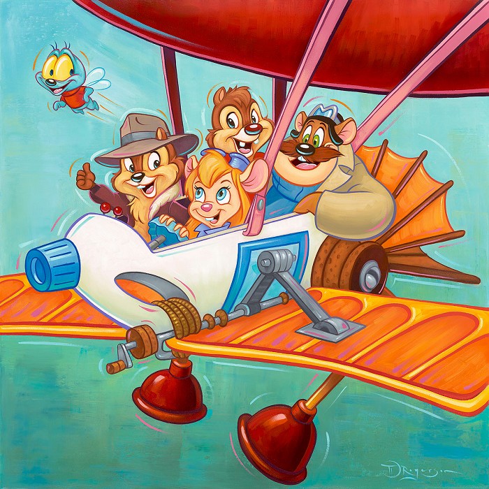 Tim Rogerson The Ranger Plane From Alvin and the Chipmunks Giclee On Canvas