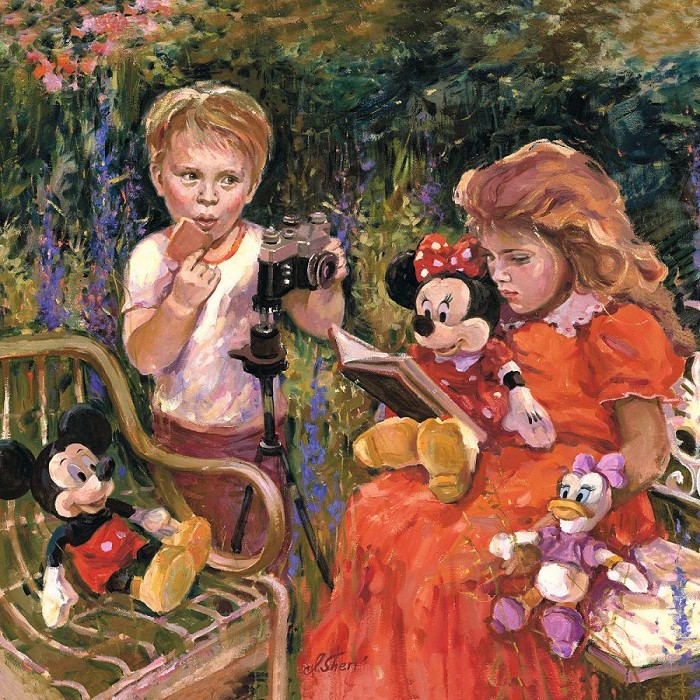 Irene Sheri Reading to Minnie 