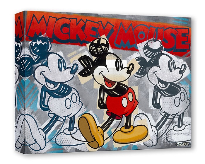 Trevor Carlton Red is the New Grey From Mickey Mouse Gallery Wrapped Giclee On Canvas