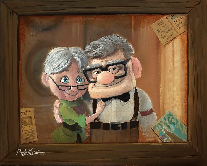 Rob Kaz  Reflecting on Life From The Movie Up Giclee On Canvas