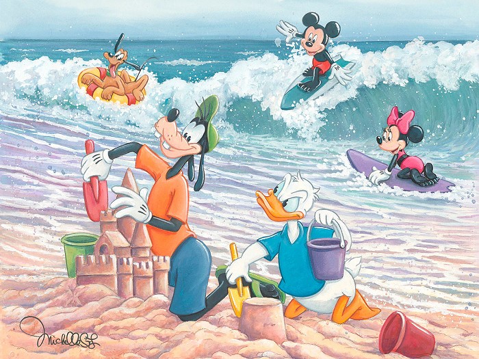Michelle St Laurent Sand Castles From Disney Giclee On Canvas