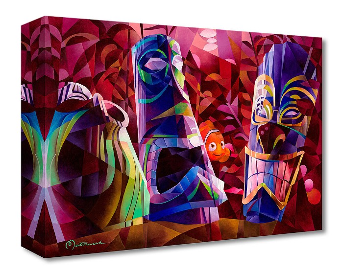 Tom Matousek Shark Bait Hoo Ha Ha From Finding Nemo Gallery Wrapped Giclee On Canvas