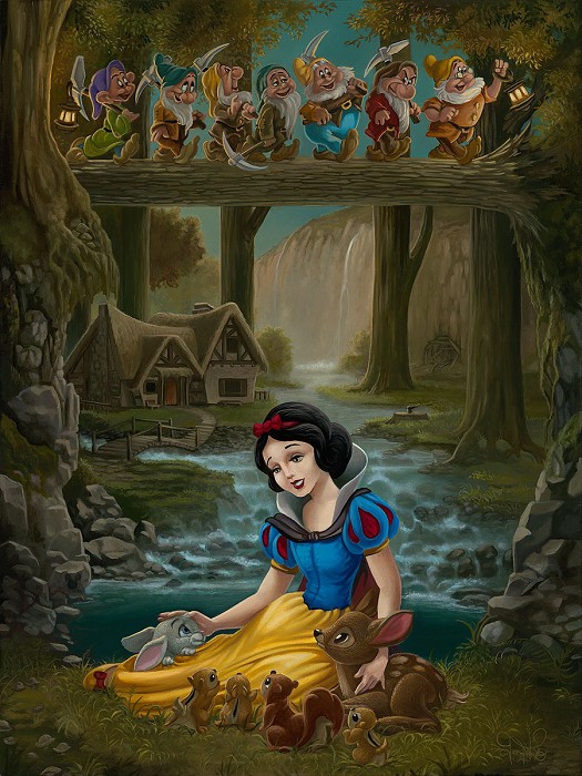 Jared Franco Snow White's Sanctuary Giclee On Canvas