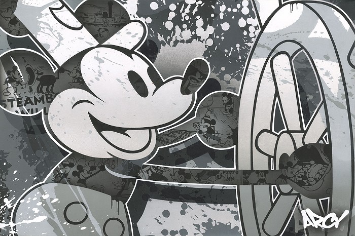 Arcy Steamboat Willie Giclee On Canvas