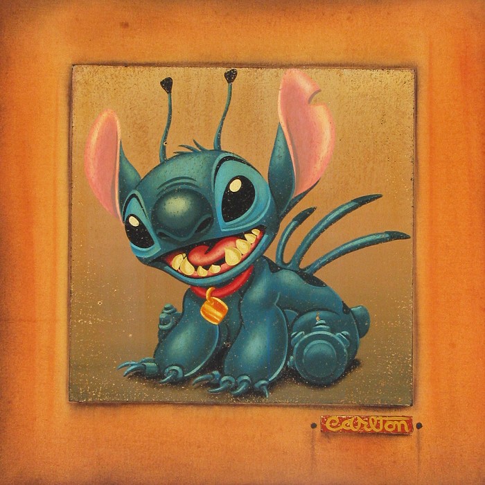 Tim Rogerson Stitch - From Disney Lilo and Stitch Giclee On Canvas
