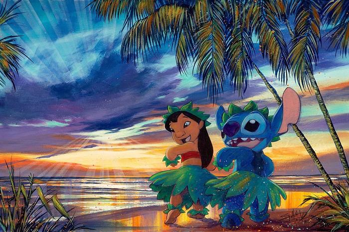 Stephen Fishwick Sunset Salsa From Lilo and Stitch Giclee On Canvas