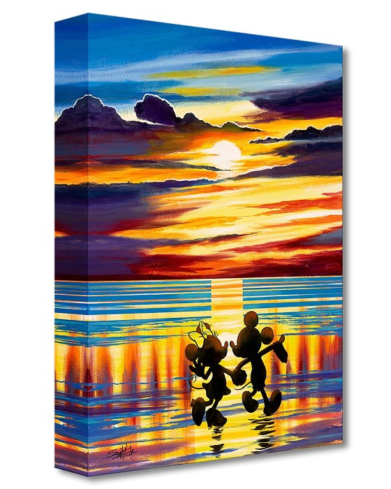 Stephen Fishwick Sunset Stroll Giclee On Canvas Disney Fine Art