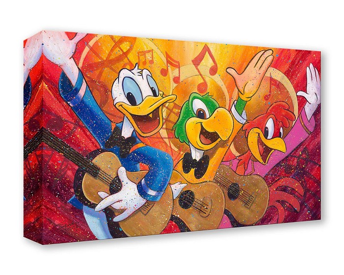 Stephen Fishwick Three Caballeros Gallery Wrapped Giclee On Canvas