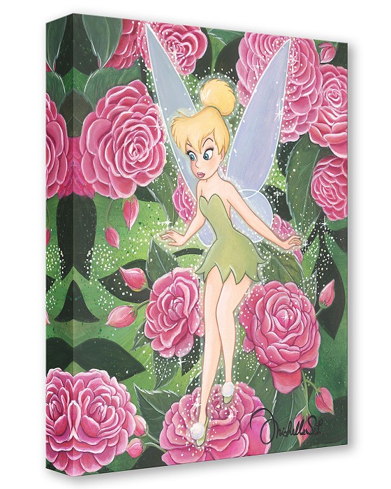 Michelle St Laurent Pixie in the Camellias Gallery Wrapped Giclee On Canvas
