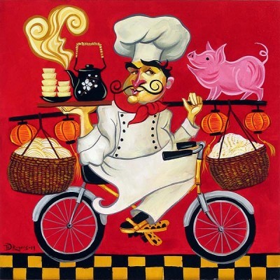 Tim Rogerson Kung Pao Chef Giclee On Canvas Disney Fine Art