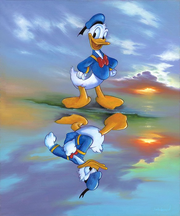 Jim Warren Two Sides of Donald Hand-Embellished Giclee on Canvas