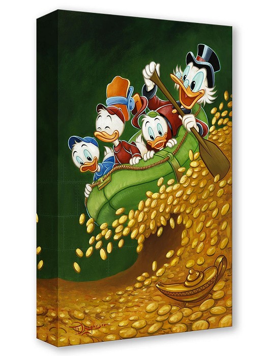Tim Rogerson Uncle Scrooge's Wild Ride Gallery Wrapped Giclee On Canvas