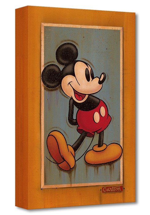 Trevor Carlton Vintage Mickey Gallery Wrapped Giclee On Canvas