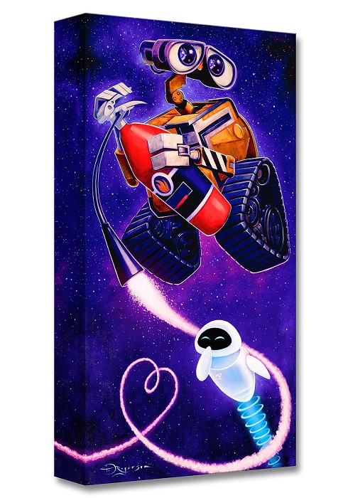 Tim Rogerson Wall E and Eve Giclee On Canvas
