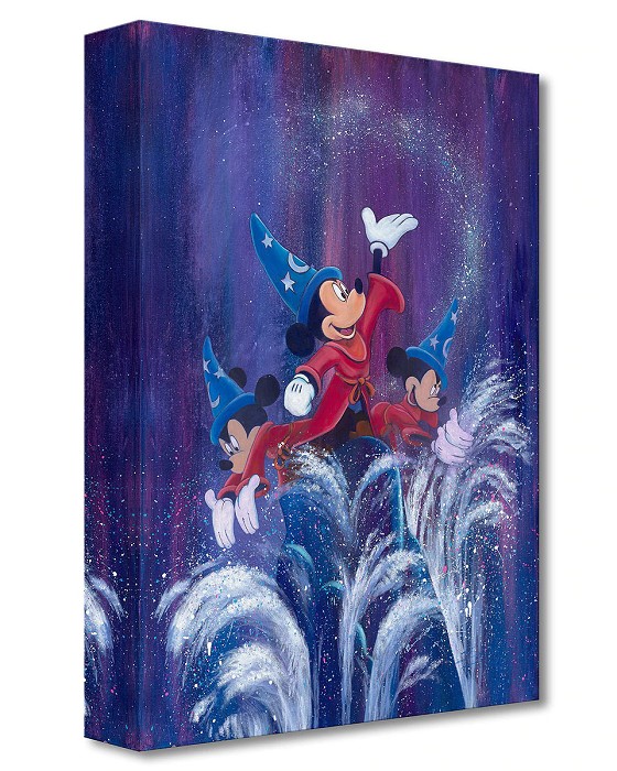 Stephen Fishwick Mickey's Waves of Magic From The Sorcerer's Apprentice Gallery Wrapped Giclee On Canvas