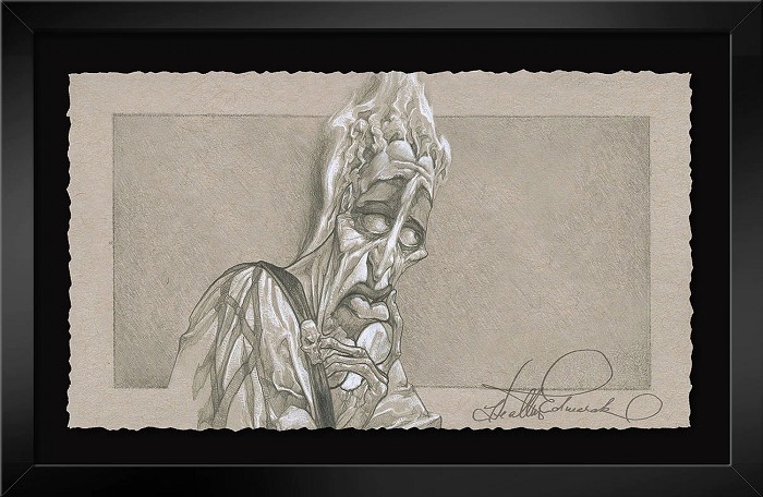 Heather Edwards Everybody's Got a Weakness Framed From Aladdin Graphite Hand Deckled Giclee on Paper