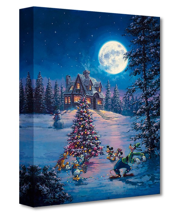 Rodel Gonzalez Winter Lights Gallery Wrapped Giclee On Canvas