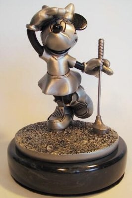 Disney Chilmark What birdie Minnie golfing pewter figure 