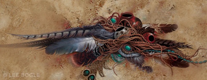 Lee Bogle Feathers Beads & Pots Artist Proof 