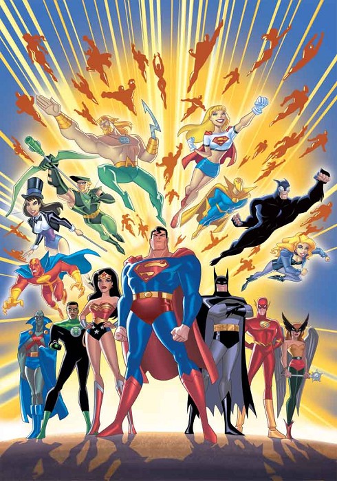 At adskille Forfalske Syndicate Bruce Timm Guardians of Justice Marvel DC Comics Fine Art