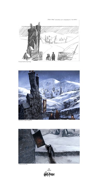 Stuart Craig Creating Hogsmeade Triptychs Giclee On Paper