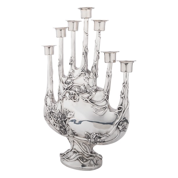 Dargenta 7 Arm Silver Candle Holder 
