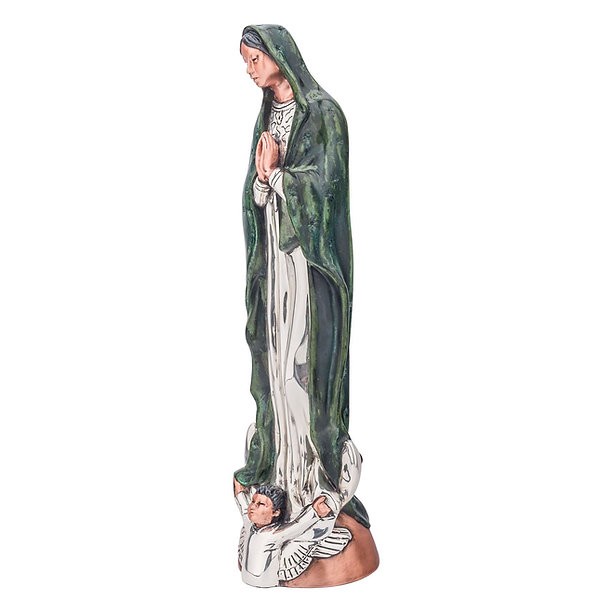 Dargenta Silver Virgin of Guadalupe Green Mantle 