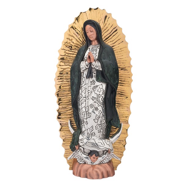 Dargenta Silver Virgin of Guadalupe Gold Solar Rays 