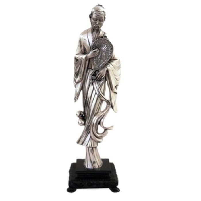 Dargenta Silver Chinese Man Statue 