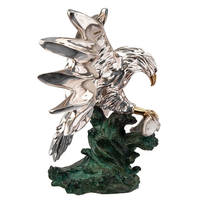 Dargenta Fishing Bald Eagle Statue 