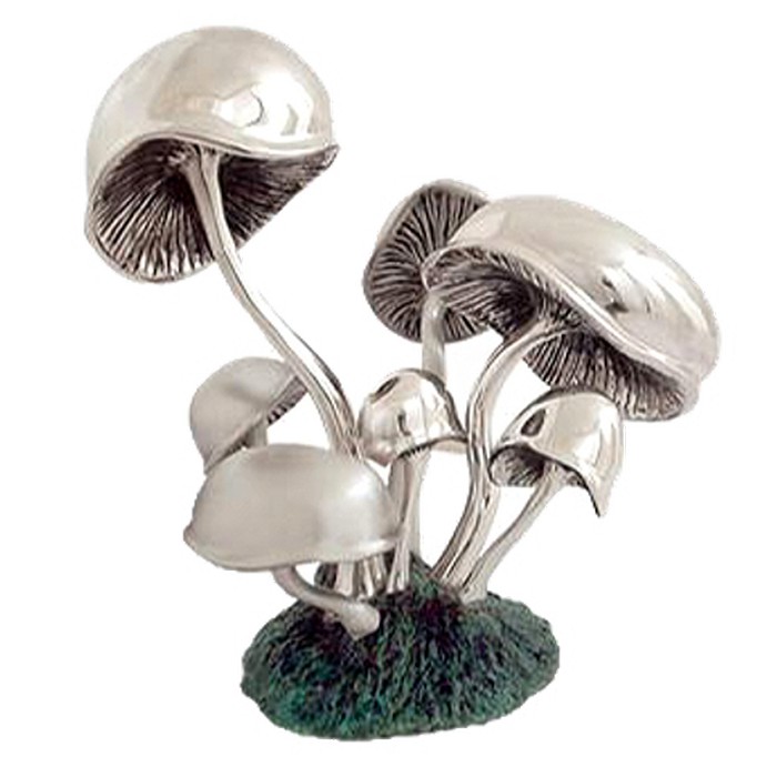 Dargenta Silver Mushrooms Sculpture 