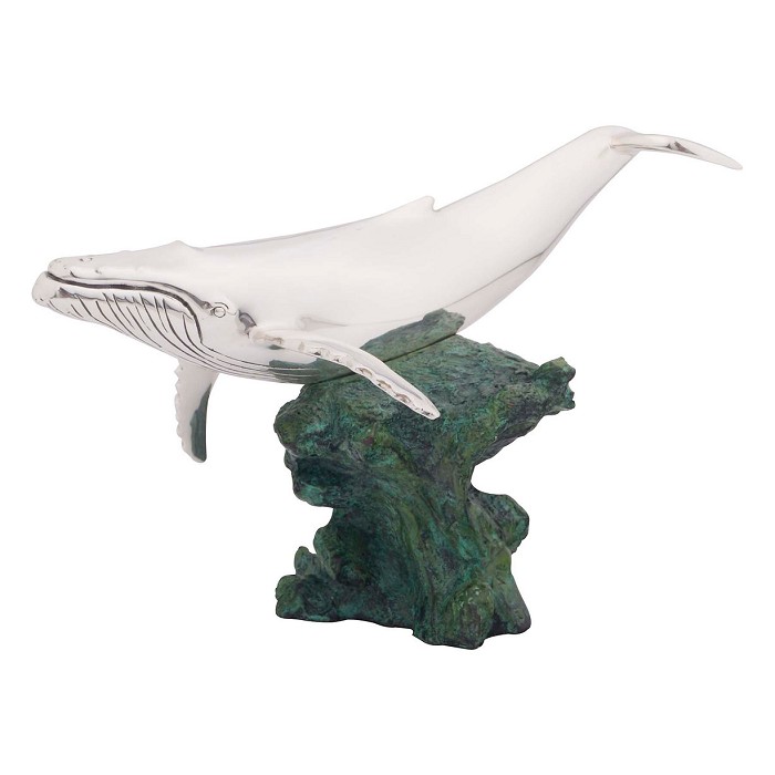 Dargenta Silver Blue Whale Statue 