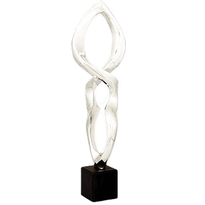 Dargenta Abstract Flame Silver Sculpture 