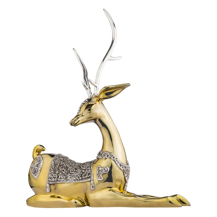Dargenta Young Thai Gold Deer Statue 