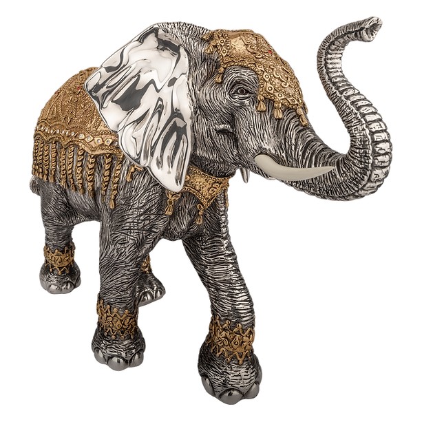Dargenta Silver Indian Elephant Statue 