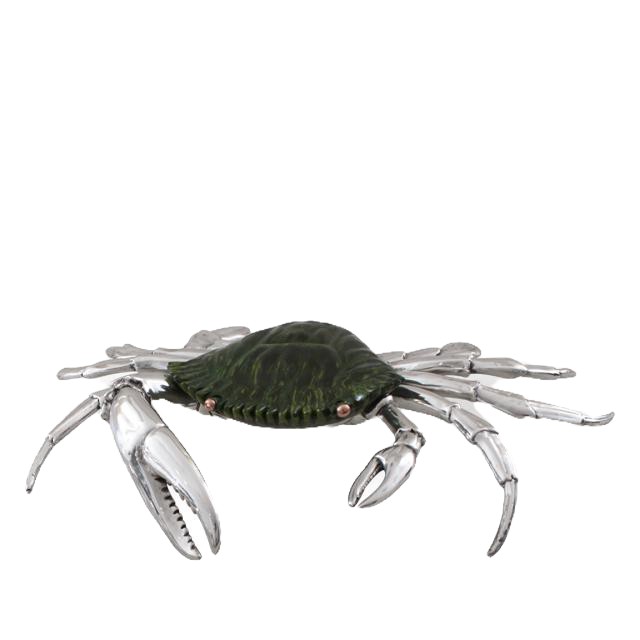 Dargenta Silver Crab Statue Blue Crab 