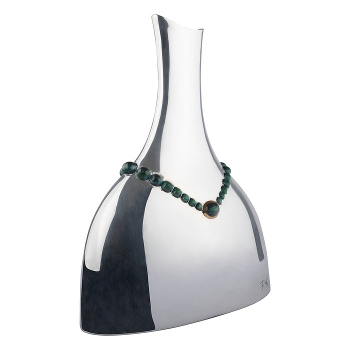 Dargenta Frida Kahlo's Green Jade Jewelry Flower Vase 