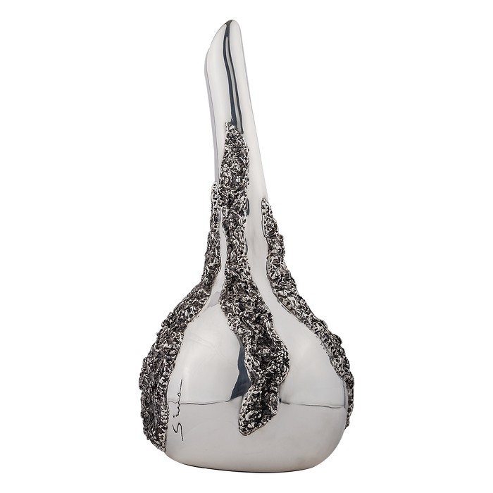 Dargenta Elong Silver Flower Vase 