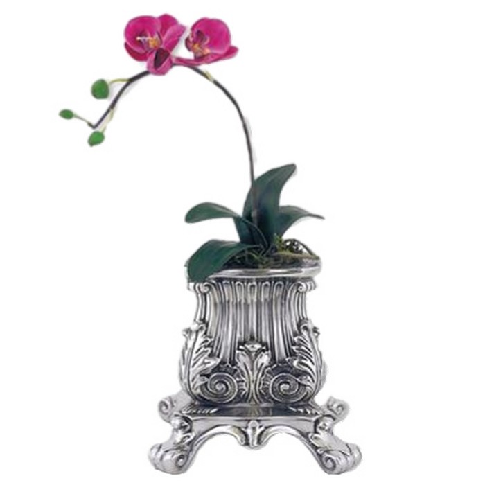 Dargenta Silver Flower Pot Vintage Raised 
