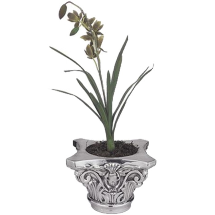 Dargenta Silver Flower Pot Corinthian Column 